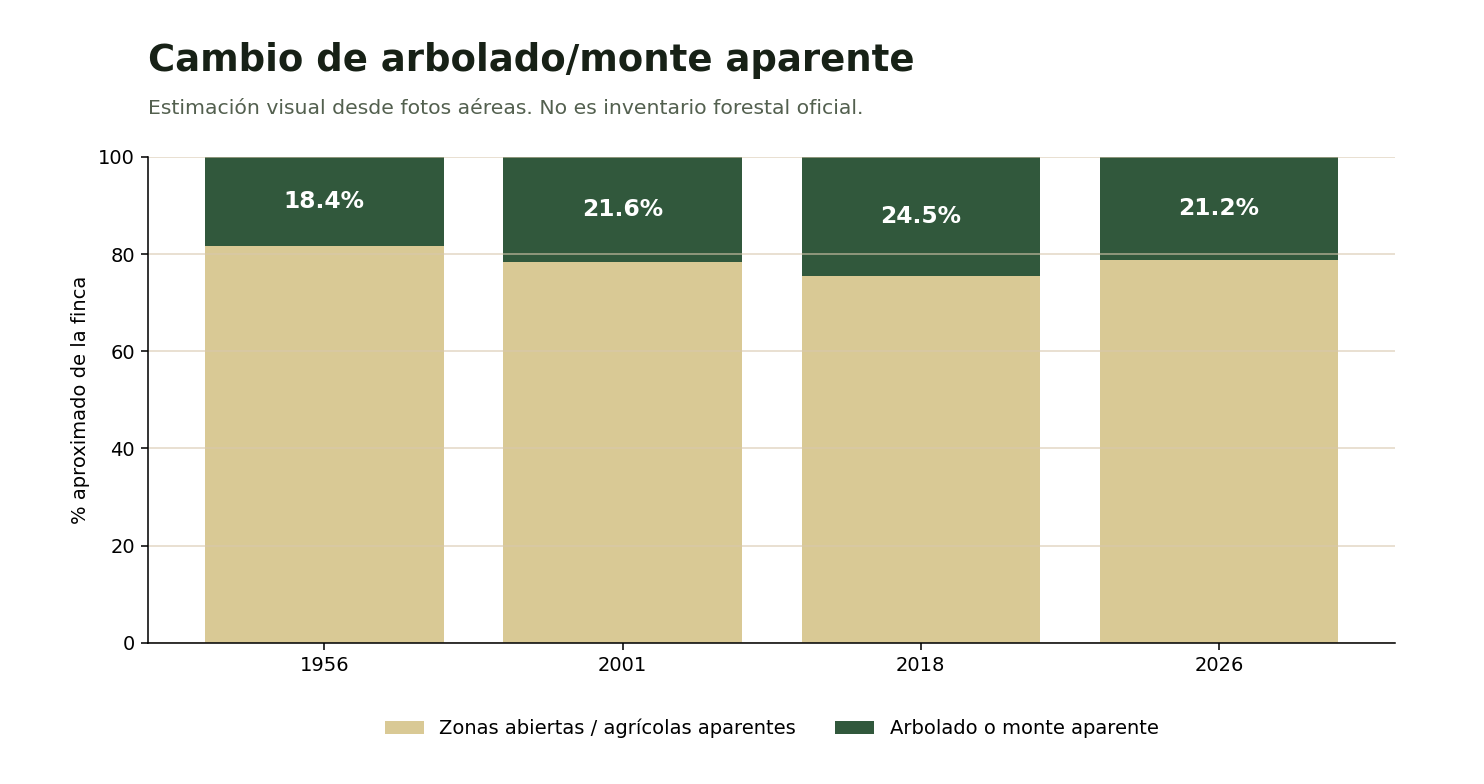 Cambio forestal aparente